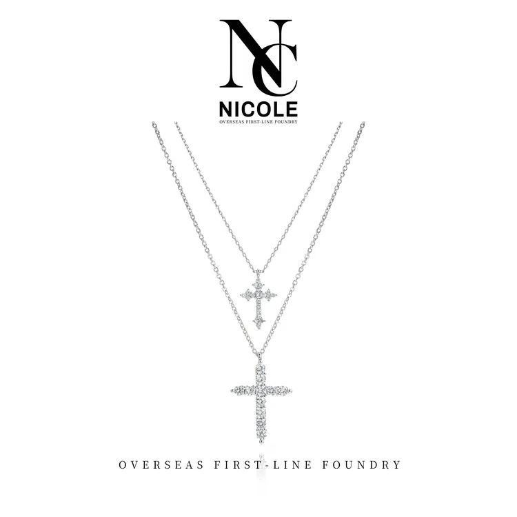 Nicole★爱与救赎 定制款双层十字架项链 G0579