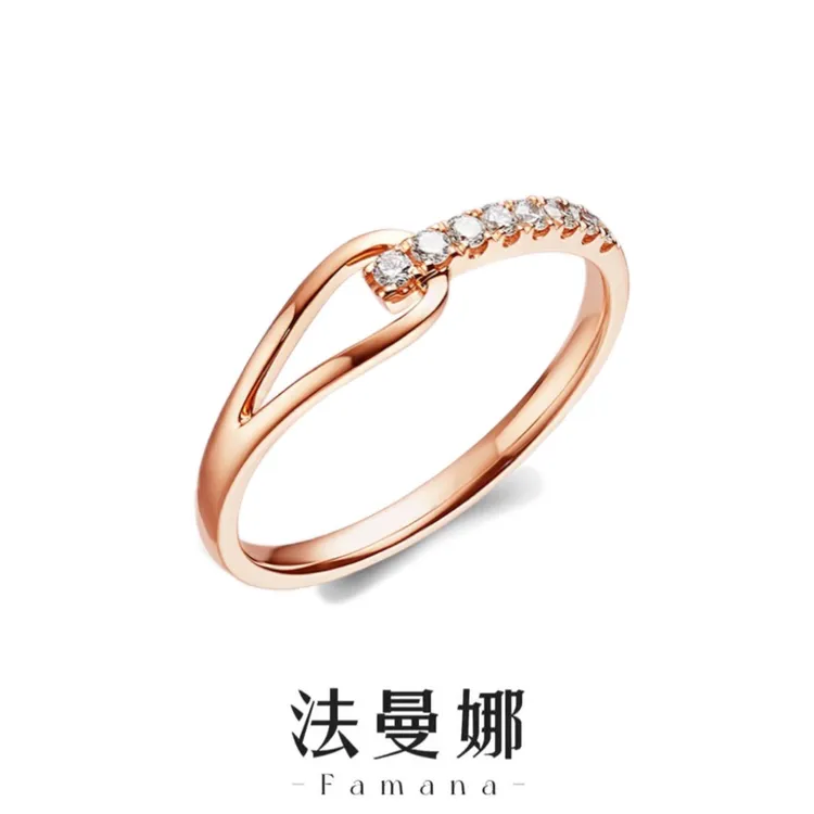 925银莫桑石戒指 女款新款2023小众高级设计感指间爱之符号戒指