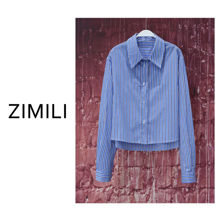 【亮哥欧货女装】2026春季新品《春日感•蓝白条纹》经典百搭衬衫2746
