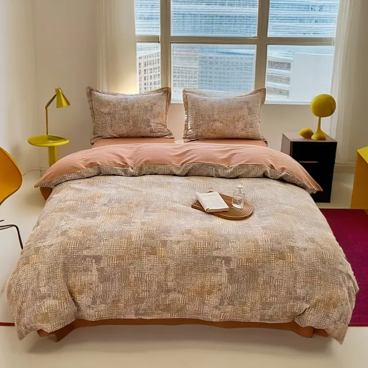 【加厚秋冬款四件套】床上用品-枕套床单拼色随机发磨毛轻奢高档