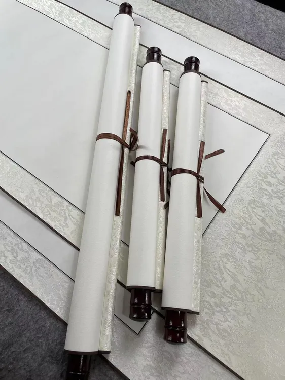 中堂套装 三尺/四尺 中堂加对联 中堂空白画轴 中堂卷轴 中堂挂轴