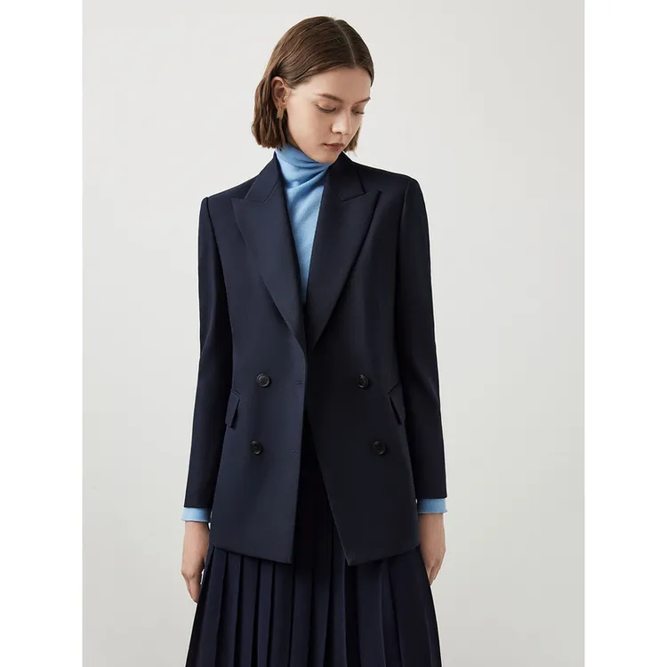 朗姿羊毛职场正装高级感西服女新款西装外套设计感