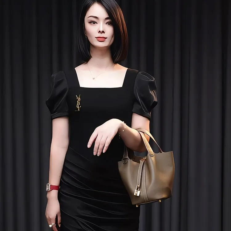 【菜姐】B真皮手提包女2024新款秋季头层牛皮手拿上班通勤包手机报