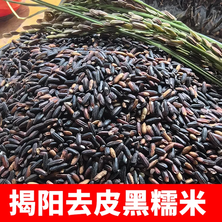 潮汕揭阳去皮黑糯米农家米血糯米香软糯免泡发食用农家自种新米