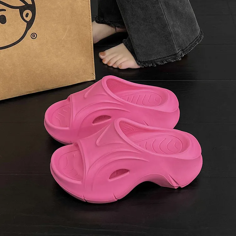 布芽小兜拖鞋女夏软弹厚底增高防滑居家外穿凉拖鞋运动网红ins