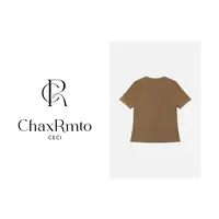 ChaxRmto 2025时尚休闲字母T恤简约短袖通勤上衣 斯斯SC1C2730