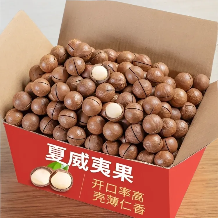 【超大果5斤】新货夏威夷果奶香味大颗健康奶油脆休闲坚果零食500g