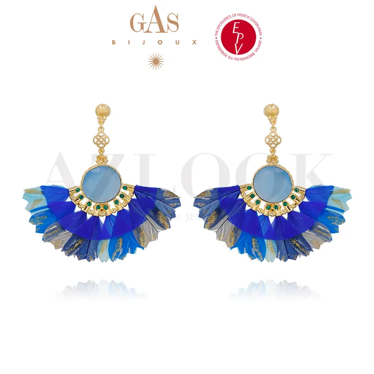 GAS BIJOUX 耳环 【法国进口】色彩之翼系列羽毛耳环
