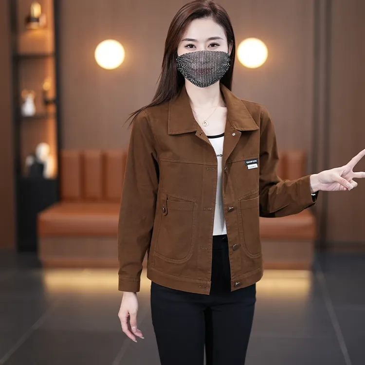 上衣女牛仔短款洋气女春秋季新款春装韩版百搭小个子女款夹克上衣