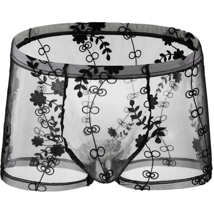 安路驰男士内裤性感平角裤男式低腰透气个性潮流青年大码短裤头