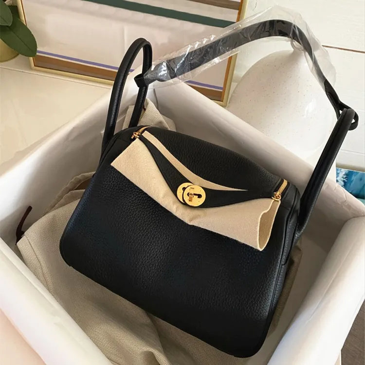 2025新款琳迪包包女夏百搭真皮医生包单肩斜挎手提时尚枕头药箱包