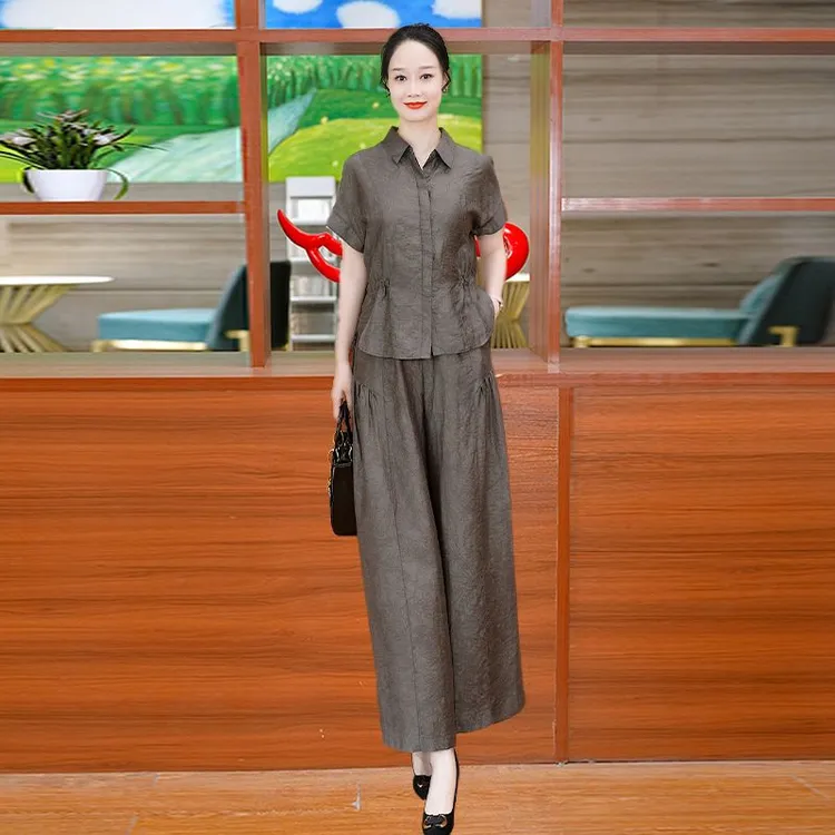 【可蓓儿】冰丝小香风套装夏季女2025新款流行时尚女装减龄休妈妈装