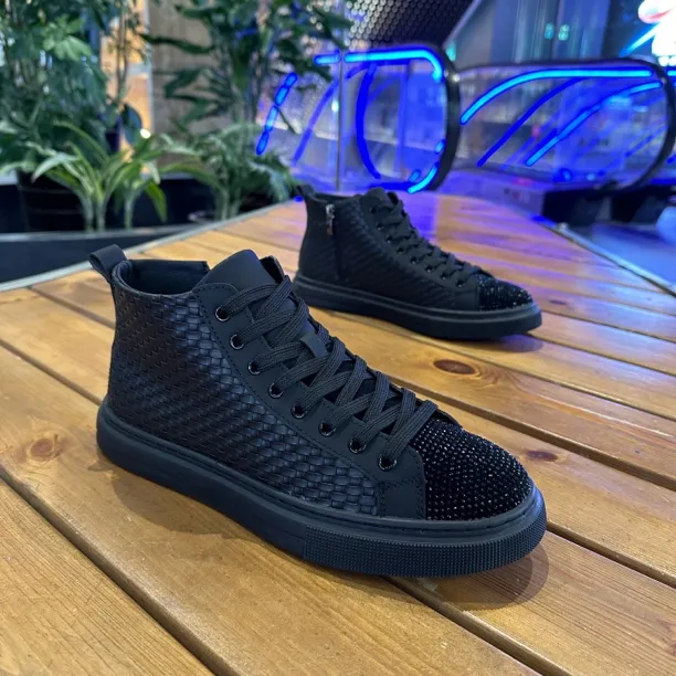 （单棉同款）平跟板鞋高帮休闲鞋纯色运动休闲鞋青春潮流2627-1