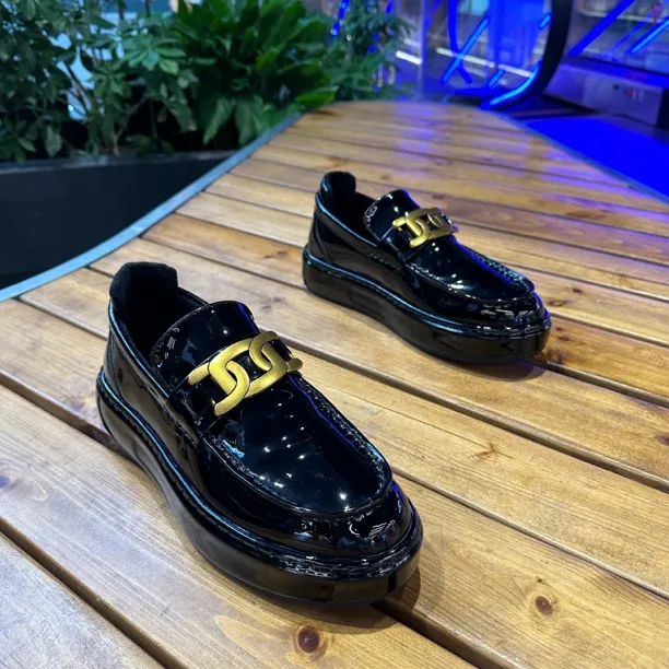 （单棉同款）商务乐福鞋豆豆鞋男春季皮鞋单鞋厚底百搭套脚男鞋773