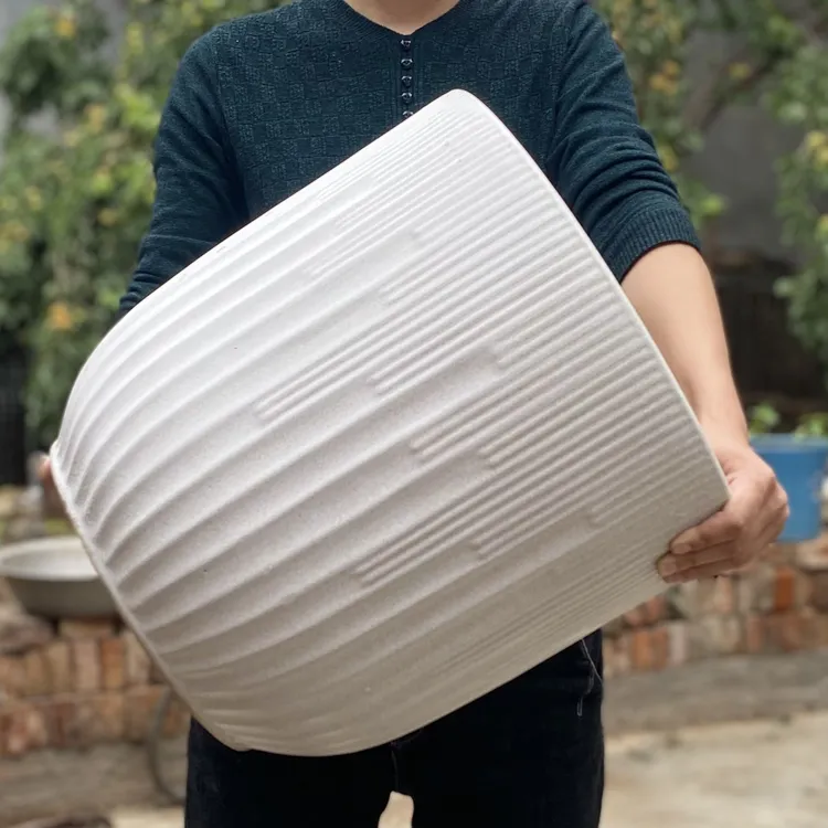 特大陶瓷花盆简约现代大口径26以上室内阳台家用落地公司门口绿植