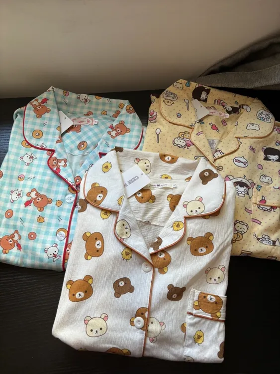轻松熊睡衣女春秋季纯棉长袖长裤可爱卡通学生休闲外穿家居服冬天
