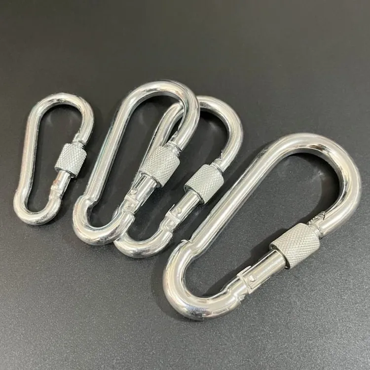 镀锌安全扣保险扣登山扣自动扣锁扣绳索挂钩弹簧扣葫芦口铁链挂扣