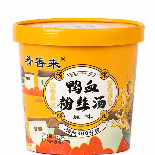 肴香来鸭血粉丝汤桶装冲泡汤鲜味美宿舍晚上南京口味方便面美食