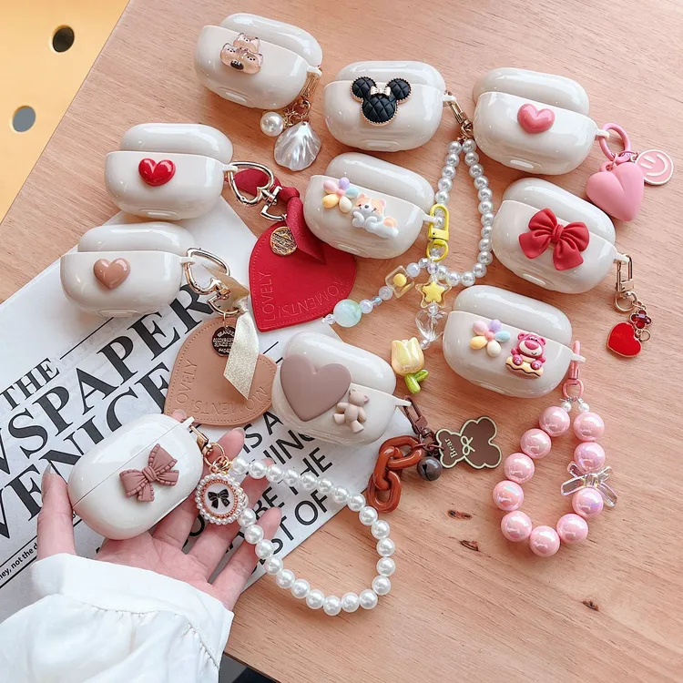 适用荣耀亲选Earbuds 3i耳机套卡通diy米色壳x5无线蓝牙卡通挂件