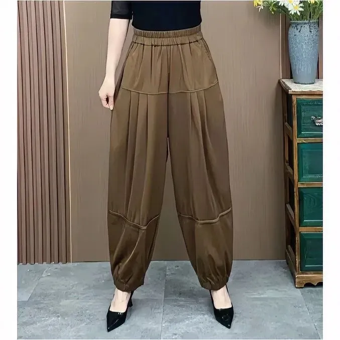 早春夏季新款休闲女士灯笼裤宽松显瘦哈伦裤时尚洋气百搭萝卜裤子