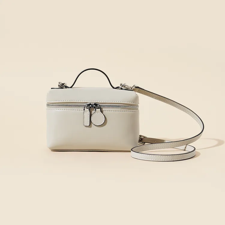 岩牛新款盒子包斜跨女士真皮简约手提小方盒单肩肩包多功能小众女