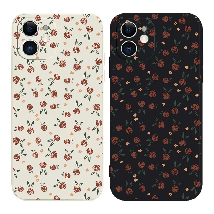 满屏碎花适用苹果手机壳小米华为硅胶OPPOVIVO红米荣耀一加保护套