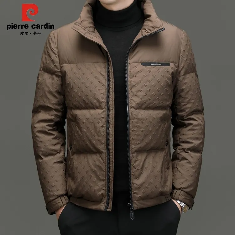 皮尔卡丹专柜正品羽绒服男士时尚休闲外套冬季保暖立领高级感男装