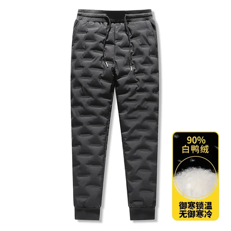 户外加厚男士羽绒裤百搭羽绒裤男款登山防水秋冬裤子御寒锁温外穿