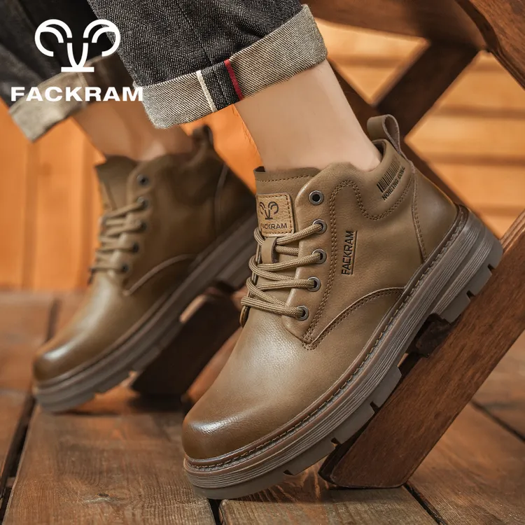 FACKRAM马丁靴男款2025新款秋冬中帮复古百搭工装短靴马丁鞋男士