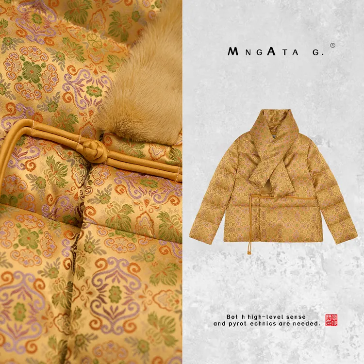 MNGATA G.宫小妍【金玉良缘】水貂毛新中式国风秋冬短外套C020032
