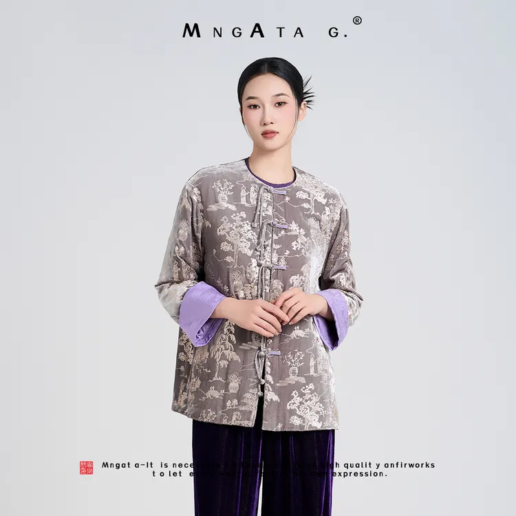 MNGATA G.宫小妍【江南百景图】桑蚕丝25年中式外套Y030031