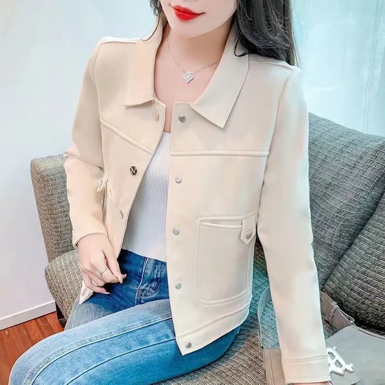 上衣女外套春秋季女外套女装春秋气质小个子短款时尚