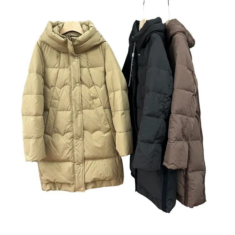 8-6819江南休闲中长款显瘦连帽羽绒服