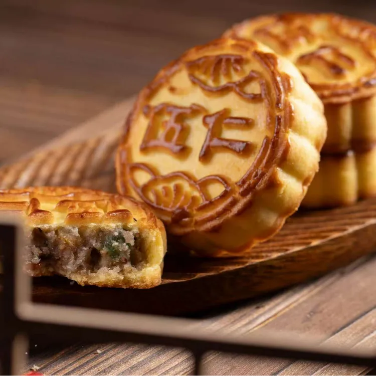 （爆品推荐 ）欧霏客老式传统伍仁黑芝麻中秋月饼85g*10袋