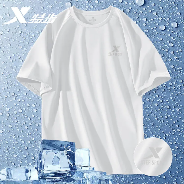 特步短袖男速干衣运动T恤新款夏季薄款官方旗舰男士透气冰丝上衣