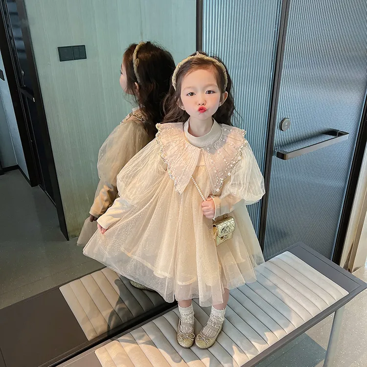 女童春装连衣裙2024新款宝宝春秋季公主裙洋气春款套装儿童装裙子