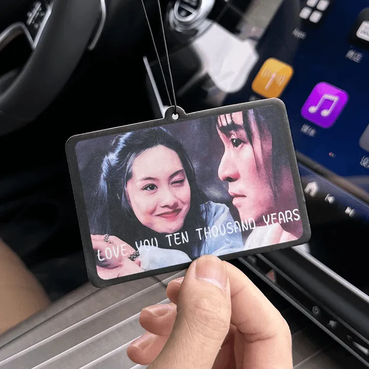 高档车载后视镜香片挂饰大话西游车内挂件持久淡香氛经典电影L