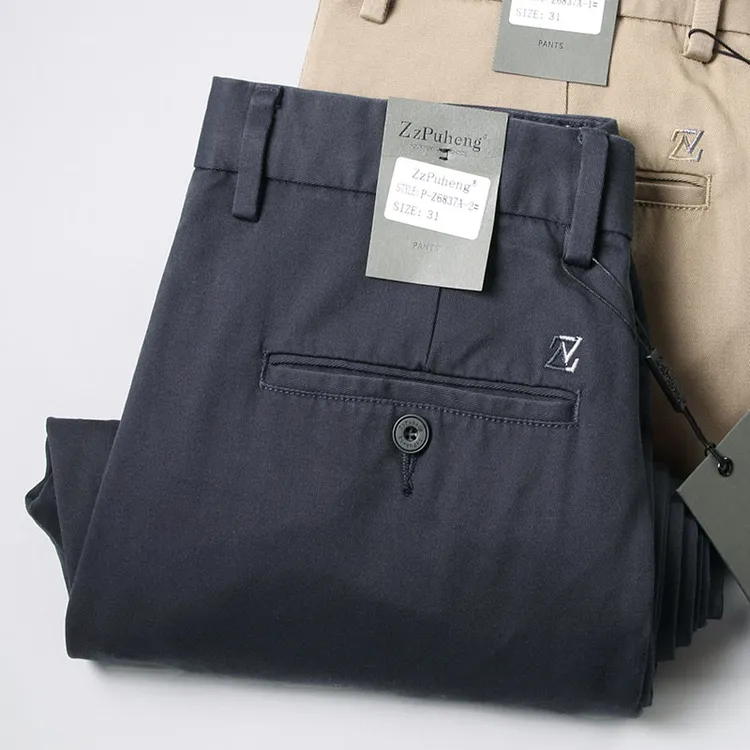2024秋季新款莫代尔棉弹力舒适男士休闲裤直筒宽松舒适抗皱男装裤