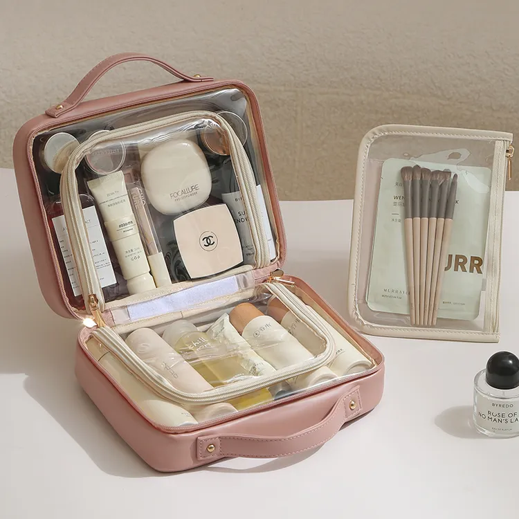 化妆包大容量干湿分离手提护肤品收纳袋防水便携出差化妆品洗漱包