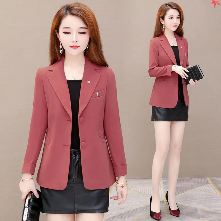 2025新款韩版小西装大码修身显瘦上衣春秋气质小个子洋气时尚休闲