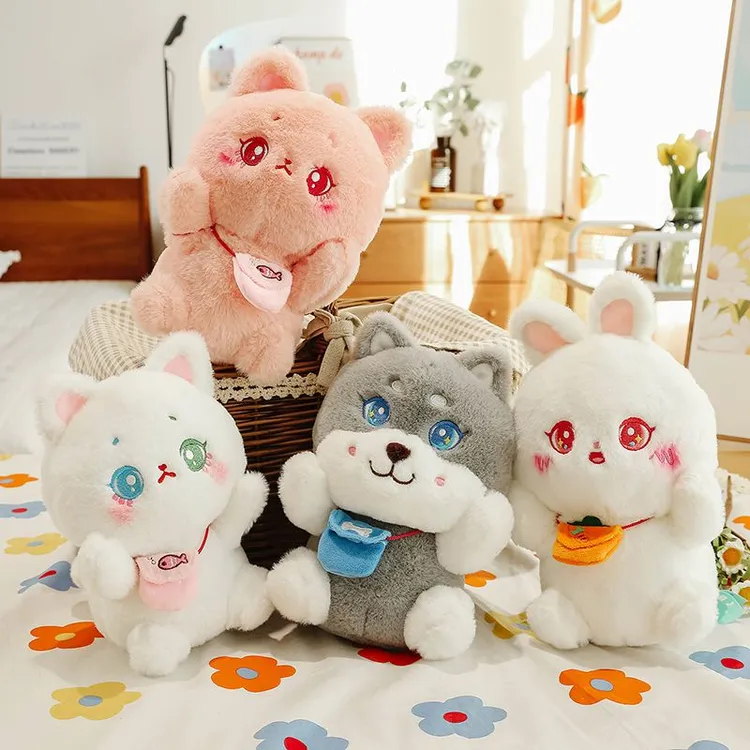 超萌ins网红背包小猫咪公仔玩偶可爱毛绒玩具兔子布娃娃儿童抱枕