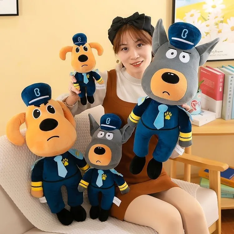 新款网红拉布拉多警长公仔长毛绒玩偶儿童可爱卡通玩具安抚礼物
