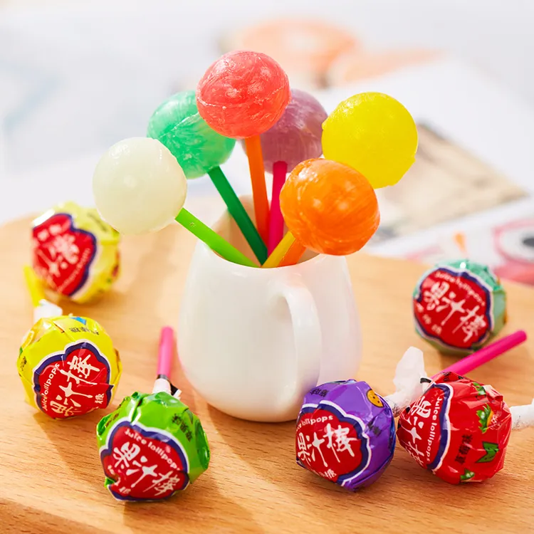 水果味棒棒糖散装8090后怀旧果汁棒儿童糖果网红花束休闲零食年货