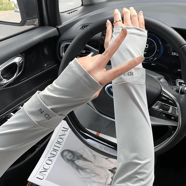 冰袖防晒开车冰丝袖套薄款骑行护袖手臂套袖遮阳透气防紫外线遮阳