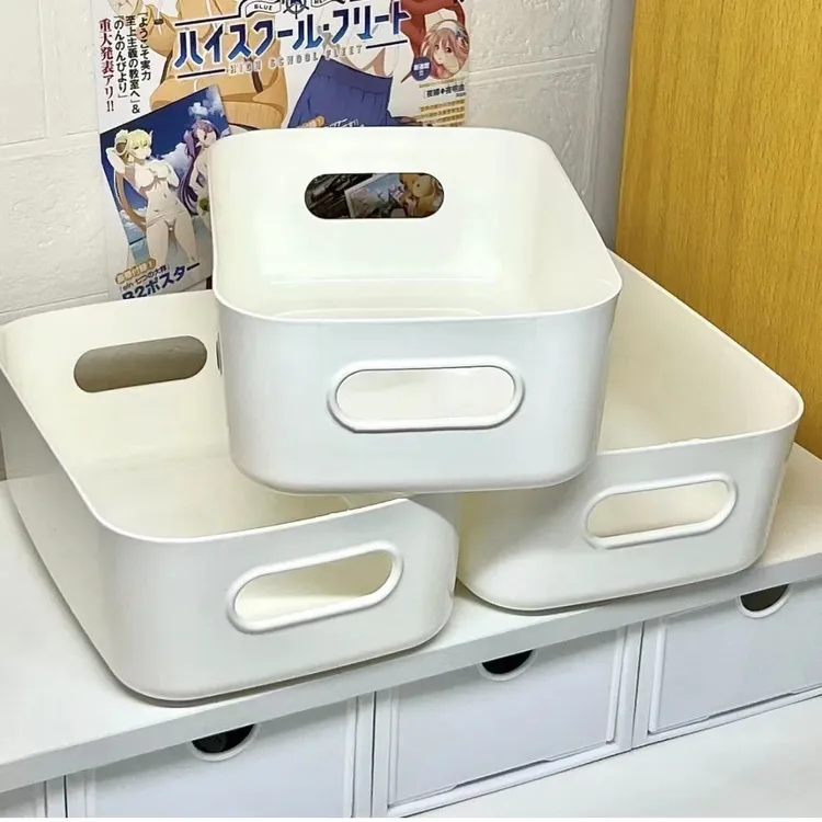 多功能收纳盒家用简约白色大容量宿舍杂物整理神器可爱卫生间浴室