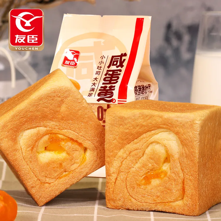 友臣咸蛋黄吐司夹心手撕面包早餐代餐营养咸甜点心零食美味松软