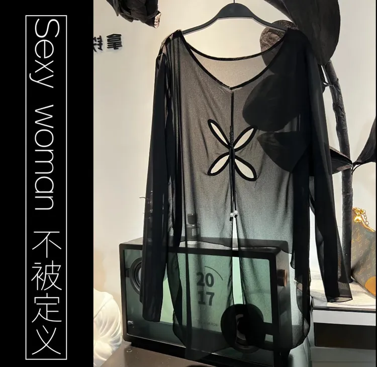 薄如蝉翼~蝴蝶骨美人衬衫国风丝感轻薄罩衫复古新中式防晒上衣