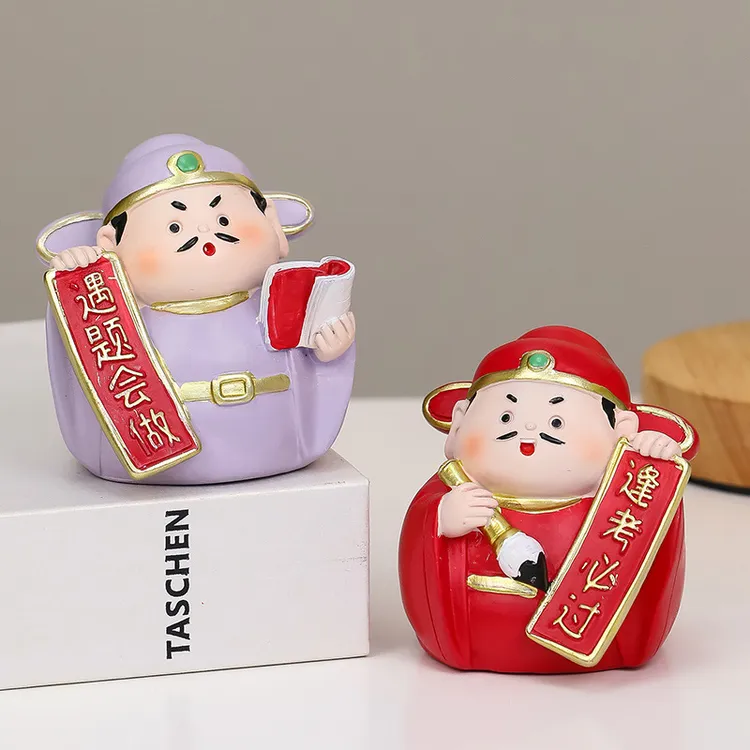 中式卡通文曲星桌面装饰摆件学生考试励志礼物学习中考高中生礼物