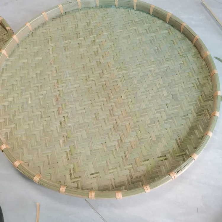 竹匠人家家用竹编藤编圆形竹篮子菜篮编篮纯手工水果篮农家