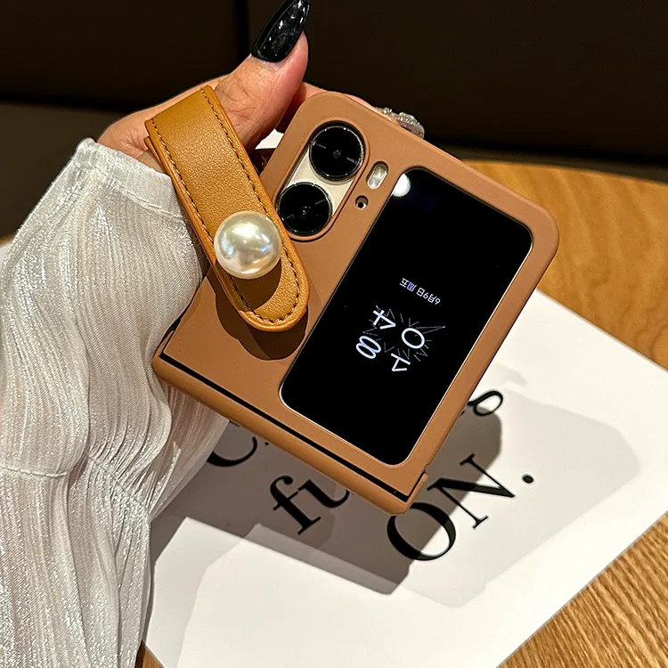 珍珠皮带扣适用OPPO FindN3Flip手机壳折叠屏find n2flip肤感